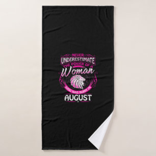 August Birthday Gift Woman Leo Zodiac Astrology Bath Towel