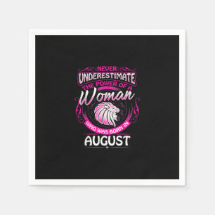 August Birthday Gift Woman Leo Zodiac Astrology Napkin