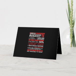 August Birthday Gifts - Born In August Virgo Card
