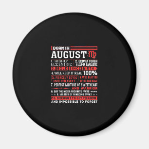 August Birthday Gifts - Born In August Virgo Magnet