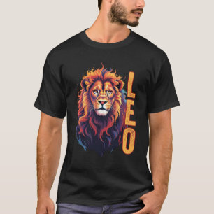 August Birthday Leo Lion Pride Graphic Mens Zodiac T-Shirt