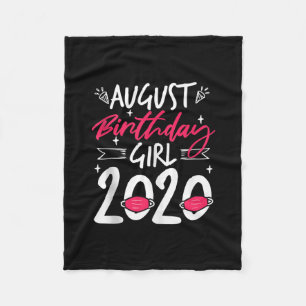 August Birthday Quarantine Gift Women Her Girl Leo Fleece Blanket