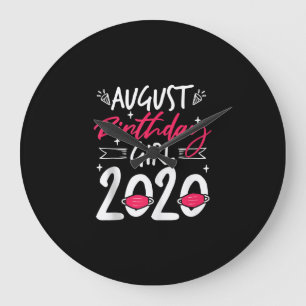 August Birthday Quarantine Gift Women Her Girl Leo Large Clock