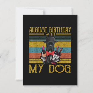 August Birthday With My Cane Corso Dog 2020 Invitation
