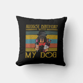 August Birthday With My Gordon Setter Dog 2020 Cushion