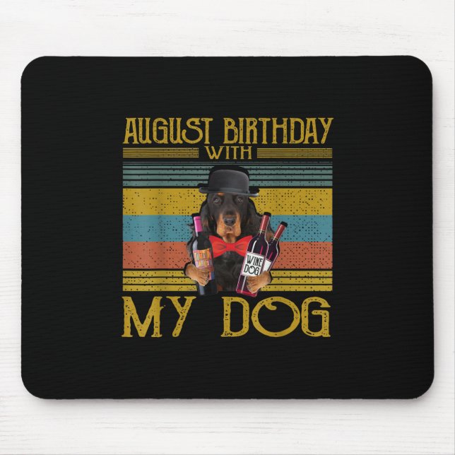August Birthday With My Gordon Setter Dog 2020 Mouse Mat (Front)