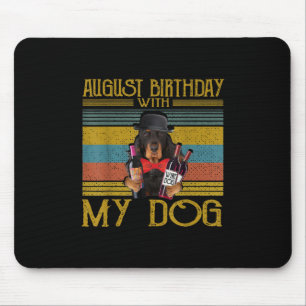 August Birthday With My Gordon Setter Dog 2020 Mouse Mat