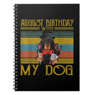 August Birthday With My Gordon Setter Dog 2020 Notebook