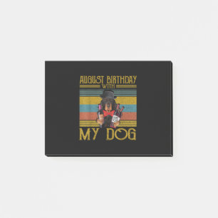 August Birthday With My Gordon Setter Dog 2020 Post-it Notes