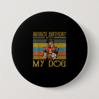 August Birthday With My Irish Setter Dog 2020 7.5 Cm Round Badge