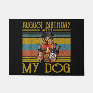 August Birthday With My Irish Setter Dog 2020 Doormat