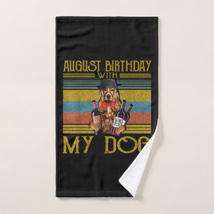 August Birthday With My Irish Setter Dog 2020 Hand Towel
