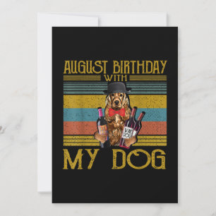 August Birthday With My Irish Setter Dog 2020 Holiday Card