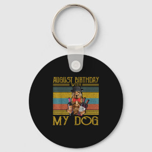 August Birthday With My Irish Setter Dog 2020 Key Ring