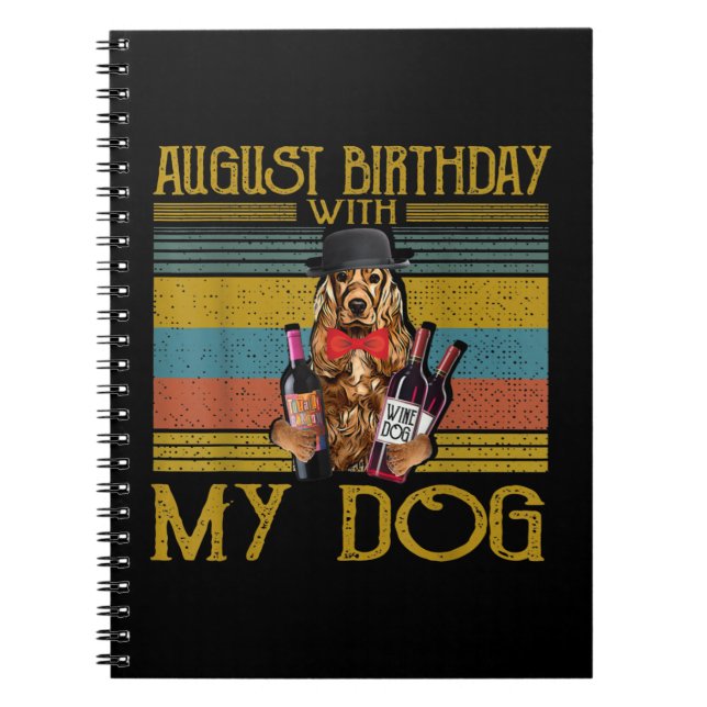 August Birthday With My Irish Setter Dog 2020 Notebook (Front)