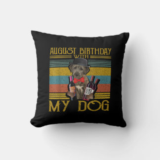 August Birthday With My Irish Wolfhound Dog 2020 Cushion
