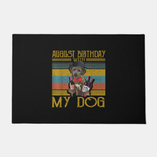 August Birthday With My Irish Wolfhound Dog 2020 Doormat