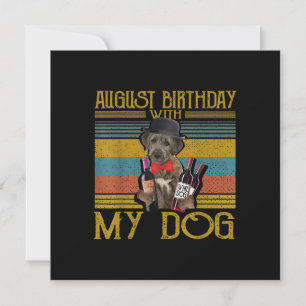 August Birthday With My Irish Wolfhound Dog 2020 Invitation