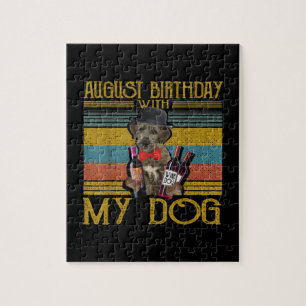 August Birthday With My Irish Wolfhound Dog 2020 Jigsaw Puzzle