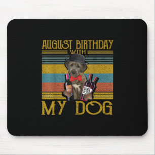 August Birthday With My Irish Wolfhound Dog 2020 Mouse Mat