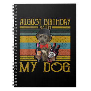 August Birthday With My Irish Wolfhound Dog 2020 Notebook