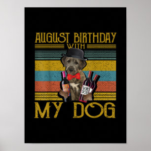 August Birthday With My Irish Wolfhound Dog 2020 Poster