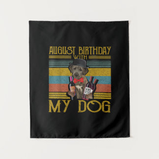 August Birthday With My Irish Wolfhound Dog 2020 Tapestry