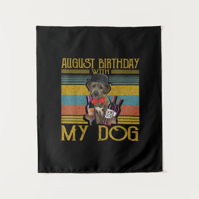 August Birthday With My Irish Wolfhound Dog 2020 Tapestry (Front)