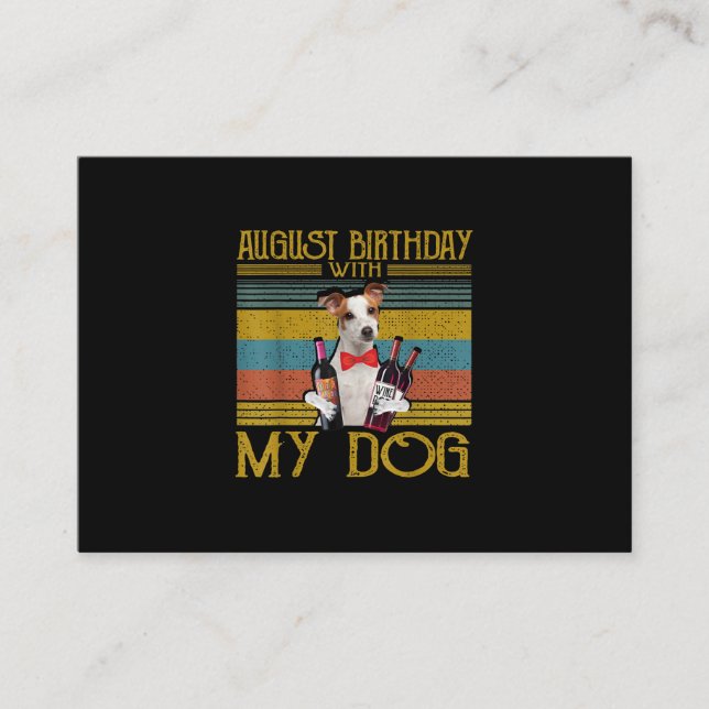 August Birthday With My Jack Russell Dog 2020 Enclosure Card (Front)