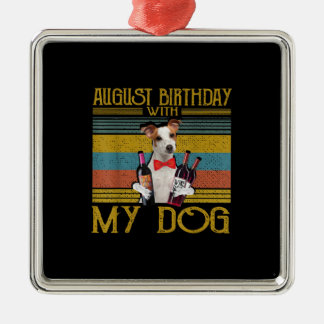 August Birthday With My Jack Russell Dog 2020 Metal Tree Decoration