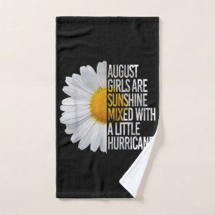 August Birthday Womens Gift Funny Daisy Quote Gift Hand Towel