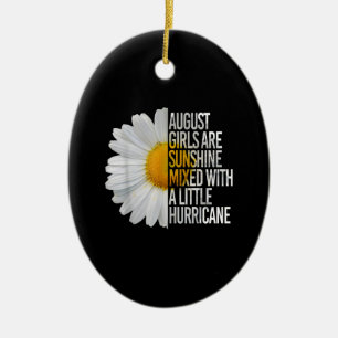 August Birthday Womens Gift Funny Quote Gift Ceramic Tree Decoration