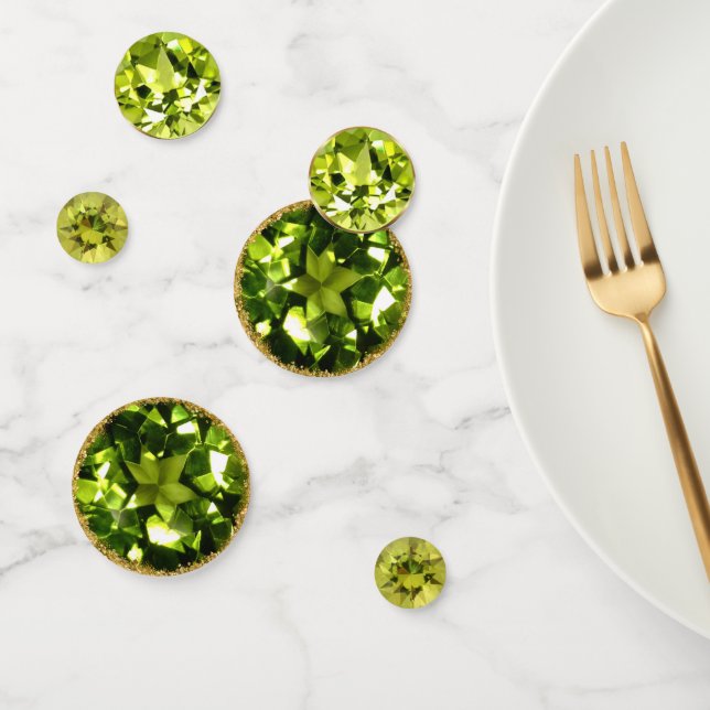 August Birthstone Peridot Table Confetti (Group)
