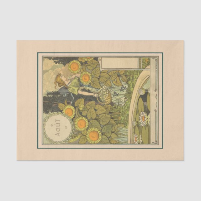 August by Eugene Grasset Tissue Paper (Front)