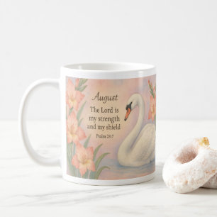 August Flamingo Bible Verse Christian Birth Coffee Mug