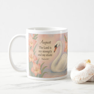 August Flamingo Bible Verse Christian Birth Coffee Mug