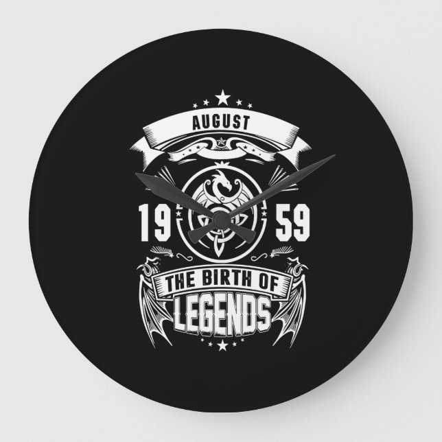 August Gift | 1959 The Birth Of The Legends Large Clock (Front)