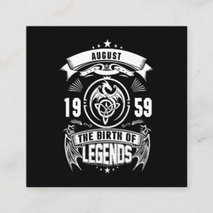 August Gift 1959 The Birth Of The Legends Square Business Card