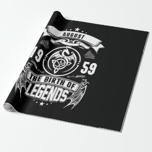 August Gift   1959 The Birth Of The Legends Wrapping Paper