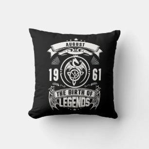 August Gift 1961 The Birth Of The Legends Cushion