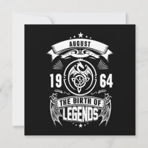 August Gift 1964 The Birth Of The Legends Invitation
