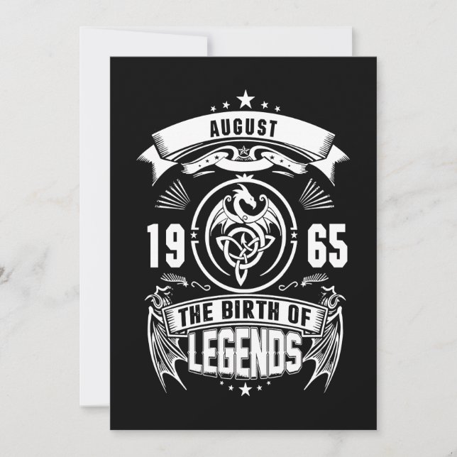 August Gift | 1965 The Birth Of The Legends Holiday Card (Front)