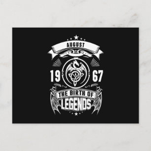 August Gift 1967 The Birth Of The Legends Invitation Postcard