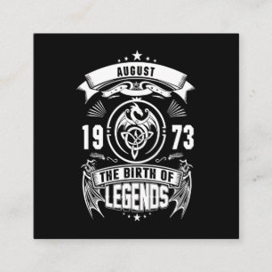 August Gift 1973 The Birth Of The Legends Square Business Card