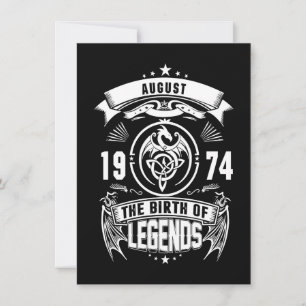 August Gift   1974 The Birth Of The Legends Invitation