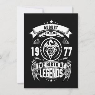 August Gift   1977 The Birth Of The Legends Invitation