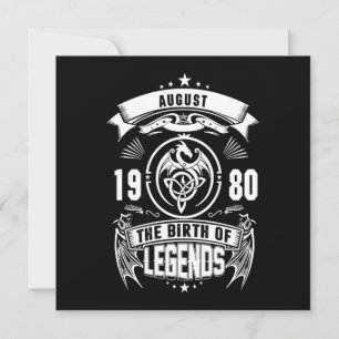 August Gift   1980 The Birth Of The Legends Invitation