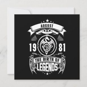 August Gift   1981 The Birth Of The Legends Invitation