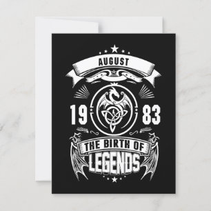 August Gift   1983 The Birth Of The Legends Invitation