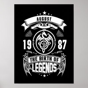 August Gift 1987 The Birth Of The Legends Poster